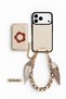 Hera iPhone 18 Pro / 17 Pro Compatible Floral Detailed Magsafe Wallet, Scarf Strap, Case Set of 3 in Beige