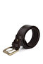 Men's Brown Antique Genuine Leather 4.5 cm Jeans Belt - 3