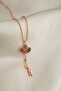 Women's Rose Coated Balloon Girl Model Necklace - 3