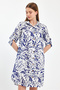 Women's Linen Tunic- Linen Patterned Tunic-Italian Pattern-1550 - 6