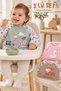 3-Piece Baby Long Sleeve Bib Set – Velcro Fastening, Easy to Clean, Patterned - 3
