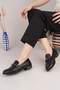 D25Ya 3320 Black Genuine Leather Women's Shoes - 2