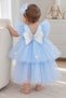 Baby Girl Angel Wing Sequined Tulle Tail Dress 6 Months Evening Dress Wedding - 2