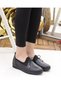 Olga-3 Black Genuine Leather Casual Women's Shoes - 2