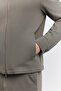 Men's Khaki Classic Collar Zippered Technical Fabric Comfort Fit Shirt Jacket A62Y2508 - 3