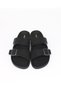 53001 Black Men's Buckled Anatomical Slippers - 3