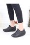 504 Black Genuine Leather Daily Women's Walking Shoes - 2