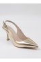 Özma 202 Gold Heeled Women's Sandals - 6