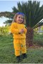 Civcivli Plush Yellow Girls Boys Winter Cotton Pajama Set - 6