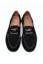 İzel 152 Black Suede Genuine Leather Women's Shoes - 8