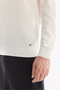 Men's Ecru Crew Neck Easy-Ironing Wrinkle-Resistant Regular Fit Sweater A61Y5002 - 5