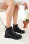 20913-1 Black Genuine Leather Winter Women's Boots - 3