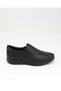 2585 Black Genuine Leather Anatomical Walking Men's Shoes