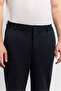 Men's Navy Blue Side Elastic Viscose Blend Slim Fit Trousers A62Y3053 - 2