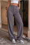 High-Waisted Lycra Flexible Elastic Waist Casual Pants - 3