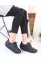 504 Black Genuine Leather Daily Women's Walking Shoes