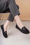Eliz 24103 Black Genuine Soft Leather Rok Casual Women's Shoes - 3