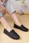 Knc 10 Black Genuine Leather Transparent Sole Women's Shoes - 2
