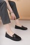 Eliz 24103 Black Genuine Soft Leather Rok Casual Women's Shoes - 2