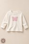 Girl's Butterfly Printed 100% Cotton Oversize Long Sleeve T-Shirt Baby-Child