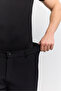 Men's Black Elastic Sides Anti-Wrinkle Quick-Drying Technical Fabric Slim Fit Trousers A62Y3077 - 4