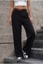 Women's Belted Oversize Loose Elastic Waist Palazzo Trousers - 2