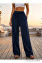 Comfortable Cut Summer Linen Trousers with Elastic Waist - 3