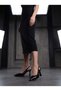 Uraz 050 Black Patent Leather Open-Back Heeled Women's Shoes - 4