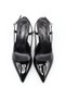 Senyo 024 Black Patent Leather Heeled Women's Sandals - 8