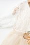 Baby Girl 0-6 Months Wedding Dress Set of 5 Mevlütluk Set Long Sleeve French Lace Dress - 4