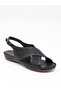 057 Black Genuine Soft Leather Anatomical Summer Women's Sandals - 6