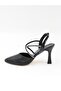 Tam 182 Black Glitter Heeled Women's Sandals - 4