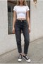 Women's High Waist Stretch Denim Fabric Mom Fit Jeans