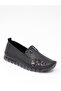 Knc 23 Black Genuine Soft Leather Women's Shoes - 6