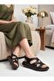 Mns 154 Black Genuine Soft Leather Women's Sandals - 3