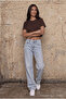 Women's Round Neck Relaxed Fit Short Sleeve Basic Crop T-Shirt - 7