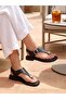 Dvm 219 Black Buckle Velcro Flip Flop Sandals - 3