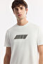 Men's White Crew Neck Printed Rayon Soft Touch Regular Fit T-Shirt A51Y1031 - 2