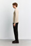 Men's Beige Crew Neck Viscose Blended Basic Knitwear Regular Fit Sweater B005021 - 3