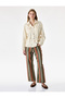 Drawstring Openwork Collar Buttoned Pocketed Long Sleeve Seasonal Jacket