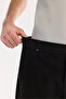 Men's Black Elastic Side Ribbed Relaxed Fit Chino Shorts A61Y3730 - 5