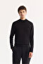 Men's Black Classic Waist Wool Blend Soft Touch Carrot Fit Pants A52Y3012 - 3