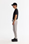 Men's Stone Waist Elastic Lace-Up 3 Thread Raster Regular Fit Sweatpants B003403 - 2