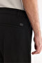 Men's Black Elastic Side Ribbed Relaxed Fit Chino Shorts A61Y3730 - 6