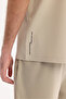 Men's Beige Crew Neck Breathable Soft Touch Printed Regular Fit T-Shirt A61Y1021 - 3