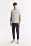 Men's Light Gray Crew Neck Printed Soft Touch Regular Fit T-Shirt A51Y1138 - 5