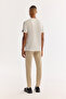 Men's Ecru Crew Neck Soft Touch Bi-Stretch Printed Regular Fit T-Shirt A52Y1022 - 4