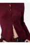 Bürümcük Fabric Asymmetrical Cut Buttoned Crew Neck Long Sleeve Cardigan - 5