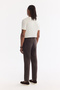Men's Brown Side Elastic Tencel Blended Relaxed Fit Trousers A61Y3004 - 3