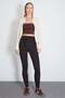 Diver Fabric High Waist Leggings with Side Draping - 2